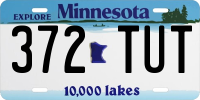 MN license plate 372TUT