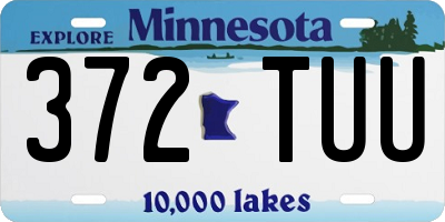 MN license plate 372TUU