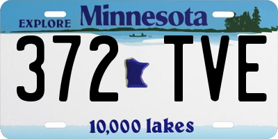 MN license plate 372TVE