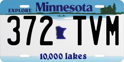 MN license plate 372TVM
