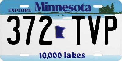 MN license plate 372TVP