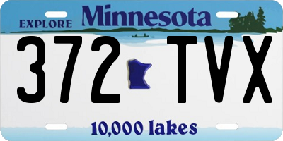 MN license plate 372TVX