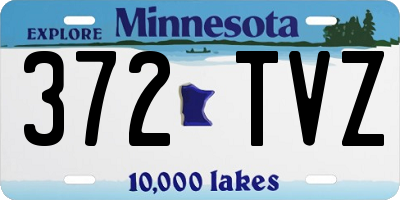 MN license plate 372TVZ