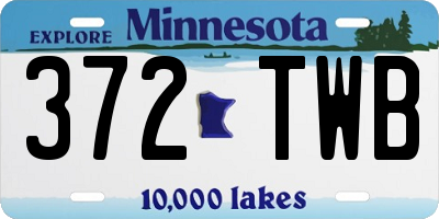 MN license plate 372TWB