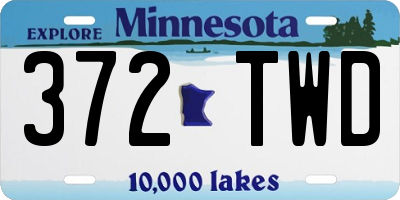 MN license plate 372TWD