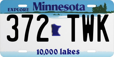 MN license plate 372TWK