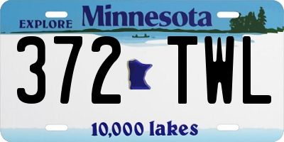 MN license plate 372TWL