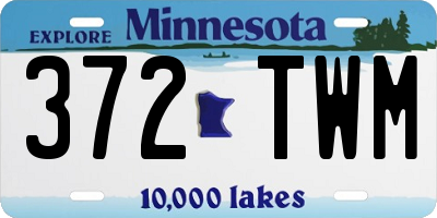 MN license plate 372TWM