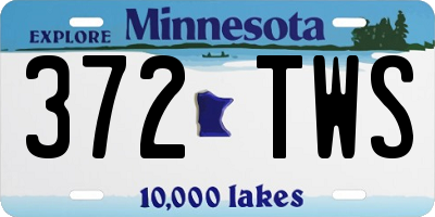 MN license plate 372TWS