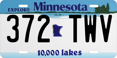 MN license plate 372TWV
