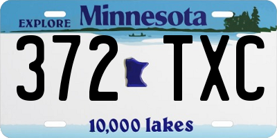 MN license plate 372TXC