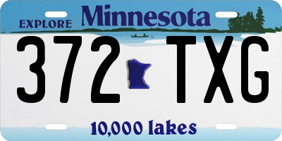 MN license plate 372TXG