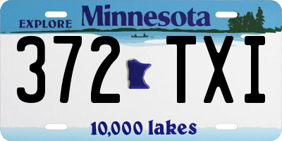 MN license plate 372TXI