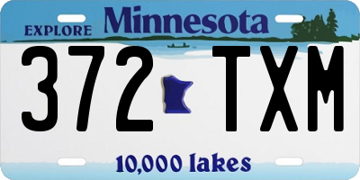 MN license plate 372TXM