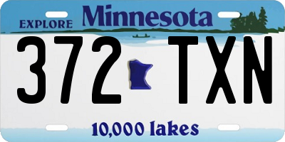 MN license plate 372TXN
