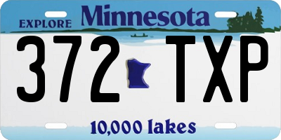 MN license plate 372TXP