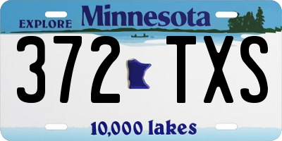 MN license plate 372TXS