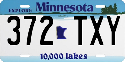 MN license plate 372TXY