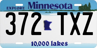 MN license plate 372TXZ