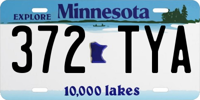 MN license plate 372TYA