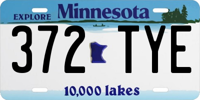 MN license plate 372TYE