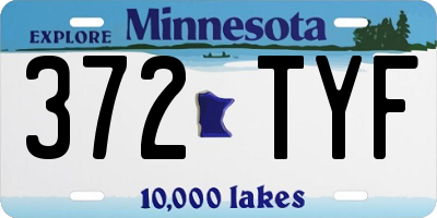 MN license plate 372TYF