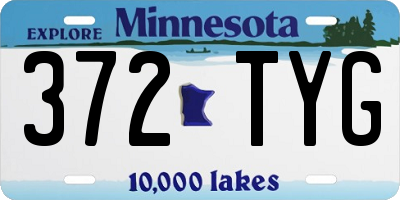 MN license plate 372TYG