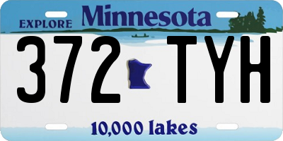 MN license plate 372TYH