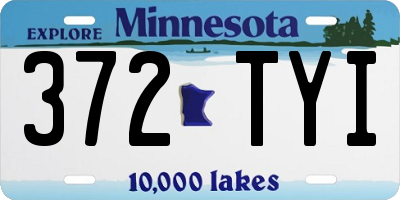 MN license plate 372TYI