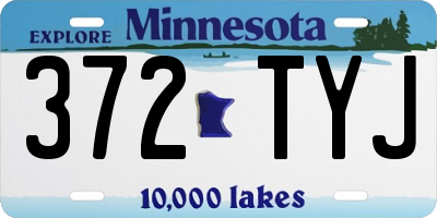 MN license plate 372TYJ