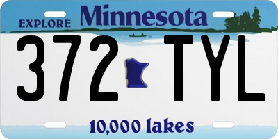 MN license plate 372TYL