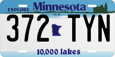 MN license plate 372TYN