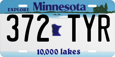 MN license plate 372TYR
