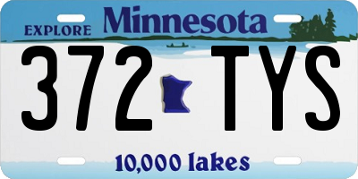 MN license plate 372TYS