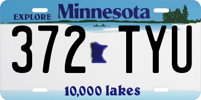 MN license plate 372TYU