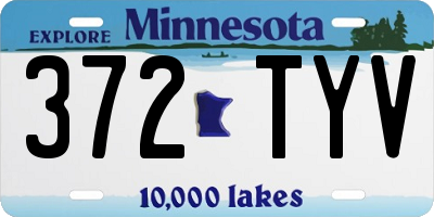 MN license plate 372TYV