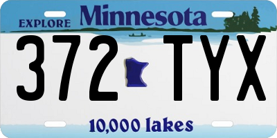 MN license plate 372TYX