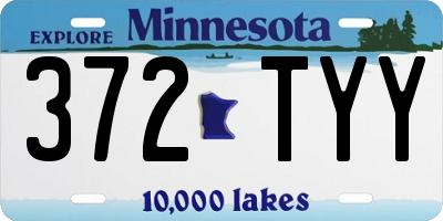 MN license plate 372TYY