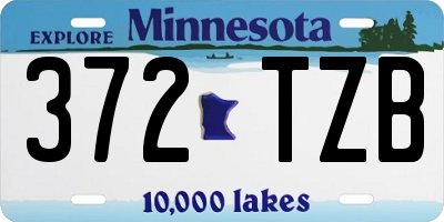 MN license plate 372TZB