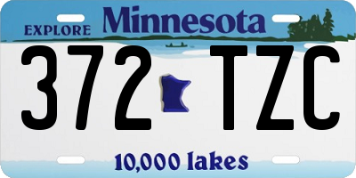 MN license plate 372TZC