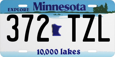 MN license plate 372TZL