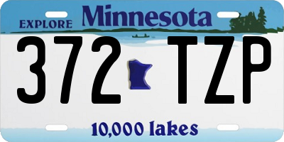 MN license plate 372TZP