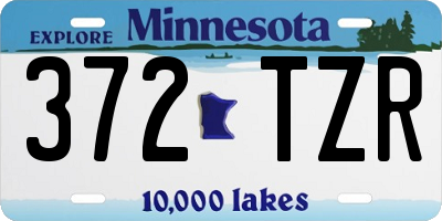 MN license plate 372TZR