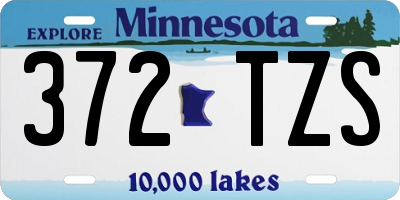MN license plate 372TZS