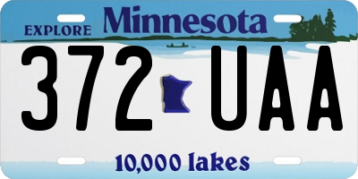 MN license plate 372UAA