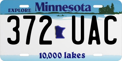 MN license plate 372UAC