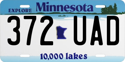 MN license plate 372UAD