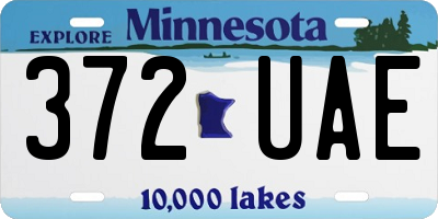 MN license plate 372UAE