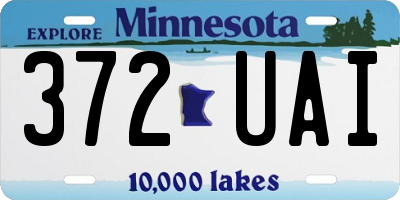 MN license plate 372UAI