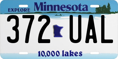 MN license plate 372UAL